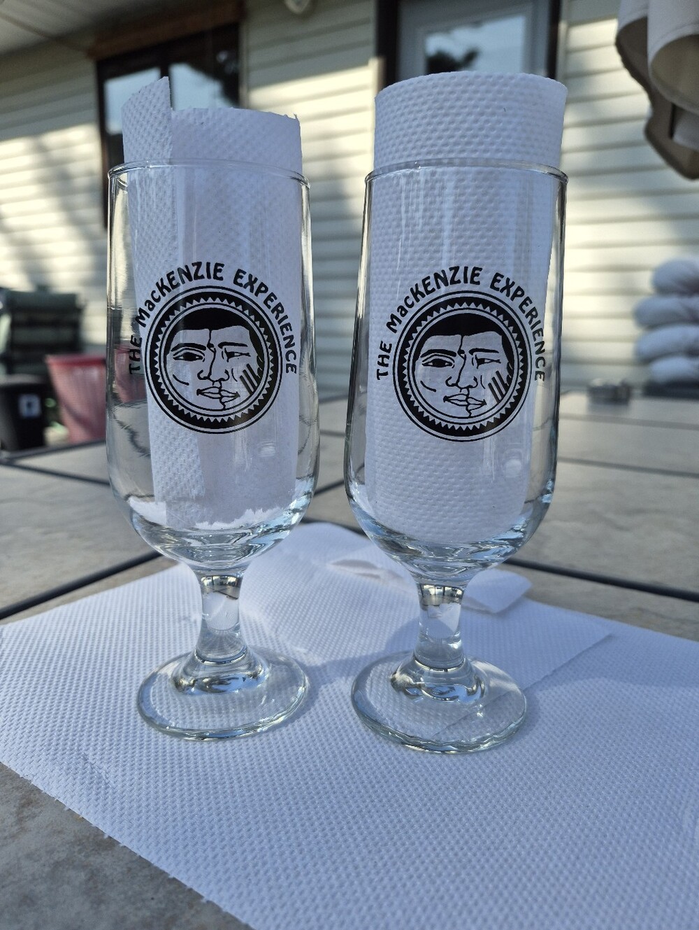 Clear Branded Glassware From The Mackenzie Hotel In Inuvik - Set of 2